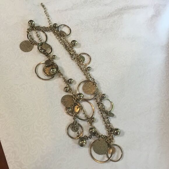 Goldtone Circlet and Bead Necklace - Picture 5 of 5